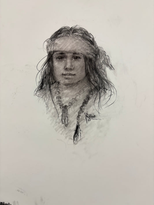 Indian children with Eagle feather