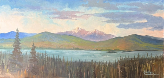 Rocky Mountain national Park Lake original acrylic